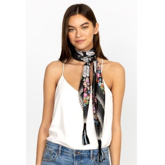 Johnny Was Redland Favorite Short Sleeve V Neck Swing Tee Special Shirt Black NW - Picture 14 of 15